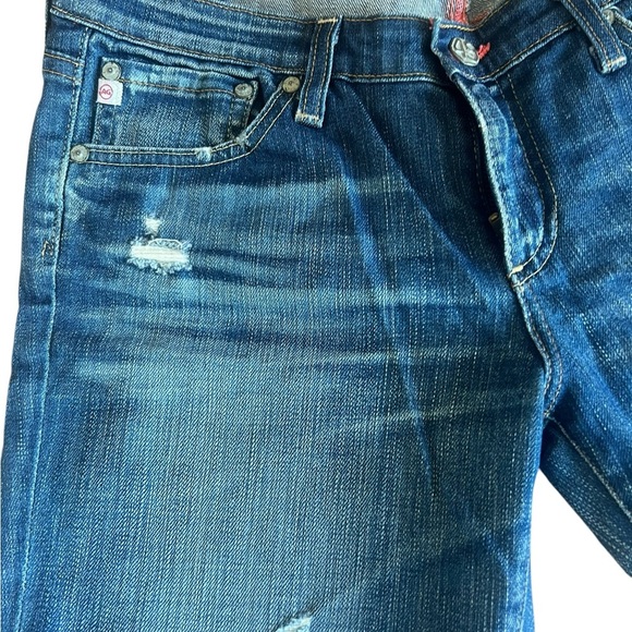 AG Adriano Goldschmied Women's Blue Denim Cigarette Jeans. Size 28R -Gently Used - Picture 4 of 13